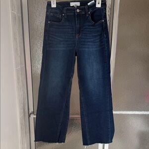 Stylish Dark Blue Wide Leg Jeans